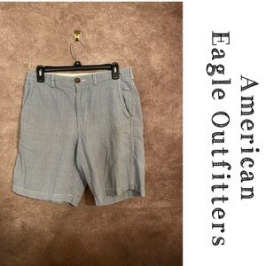 American Eagle~Men’s black/white houndstooth print shorts~size 30~EUC
